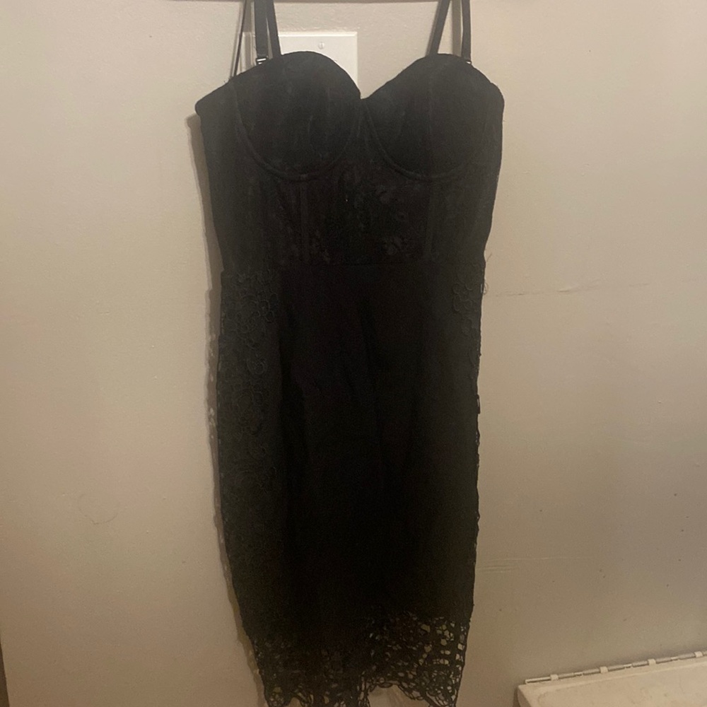 Black lace dress